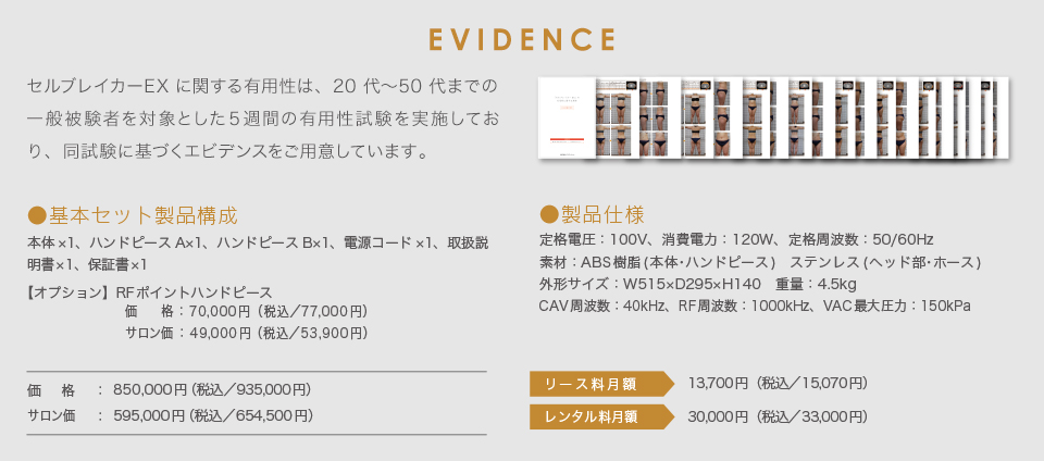 セルブレイカーEX に関する有用性は、20代~50 代までの一般被験者を対象とした5週間の有用性試験を実施しており、同試験に基づくエビデンスをご用意しています。