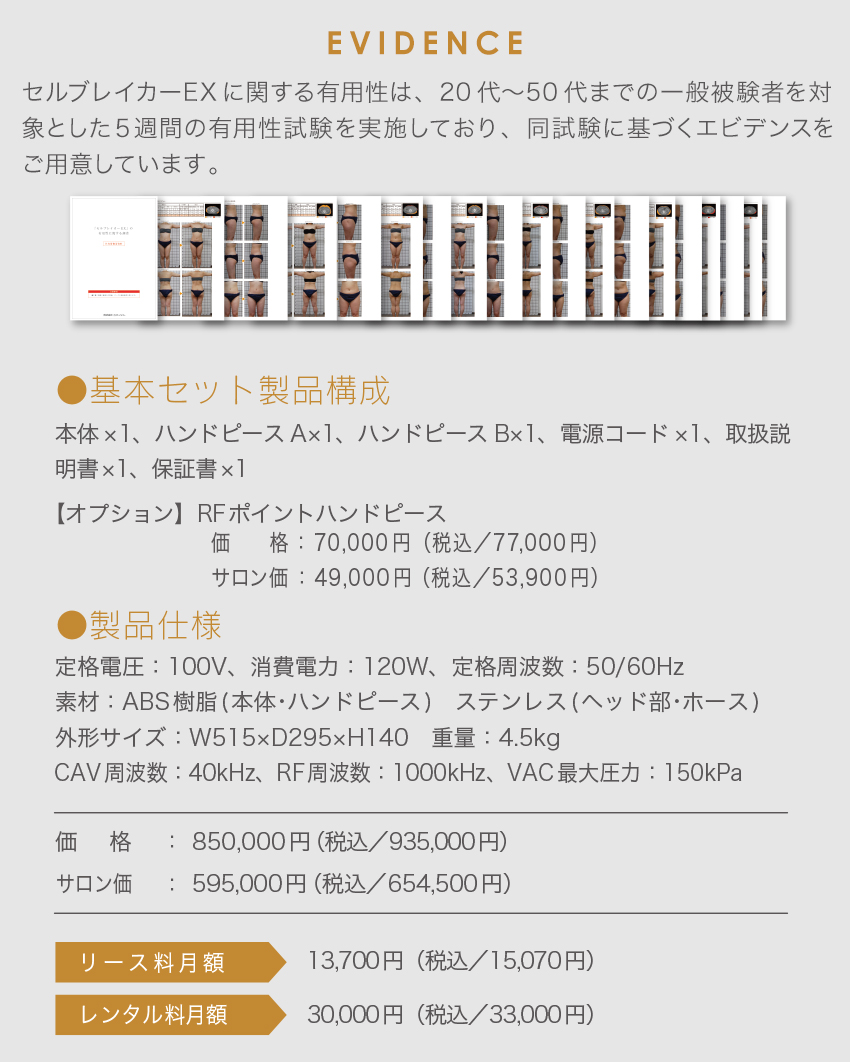 セルブレイカーEX に関する有用性は、20代~50 代までの一般被験者を対象とした5週間の有用性試験を実施しており、同試験に基づくエビデンスをご用意しています。